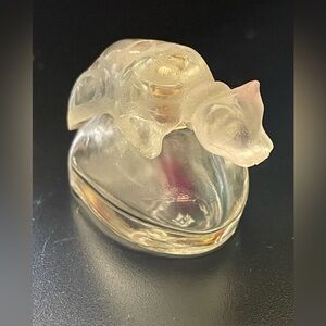 1992 Delicious Beverly Hills Gale Hayman Leopard Perfume  Empty Bottle Glass